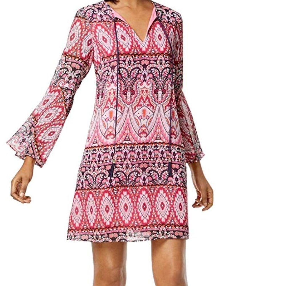 Vince Camuto Women's Printed Bell Sleeves